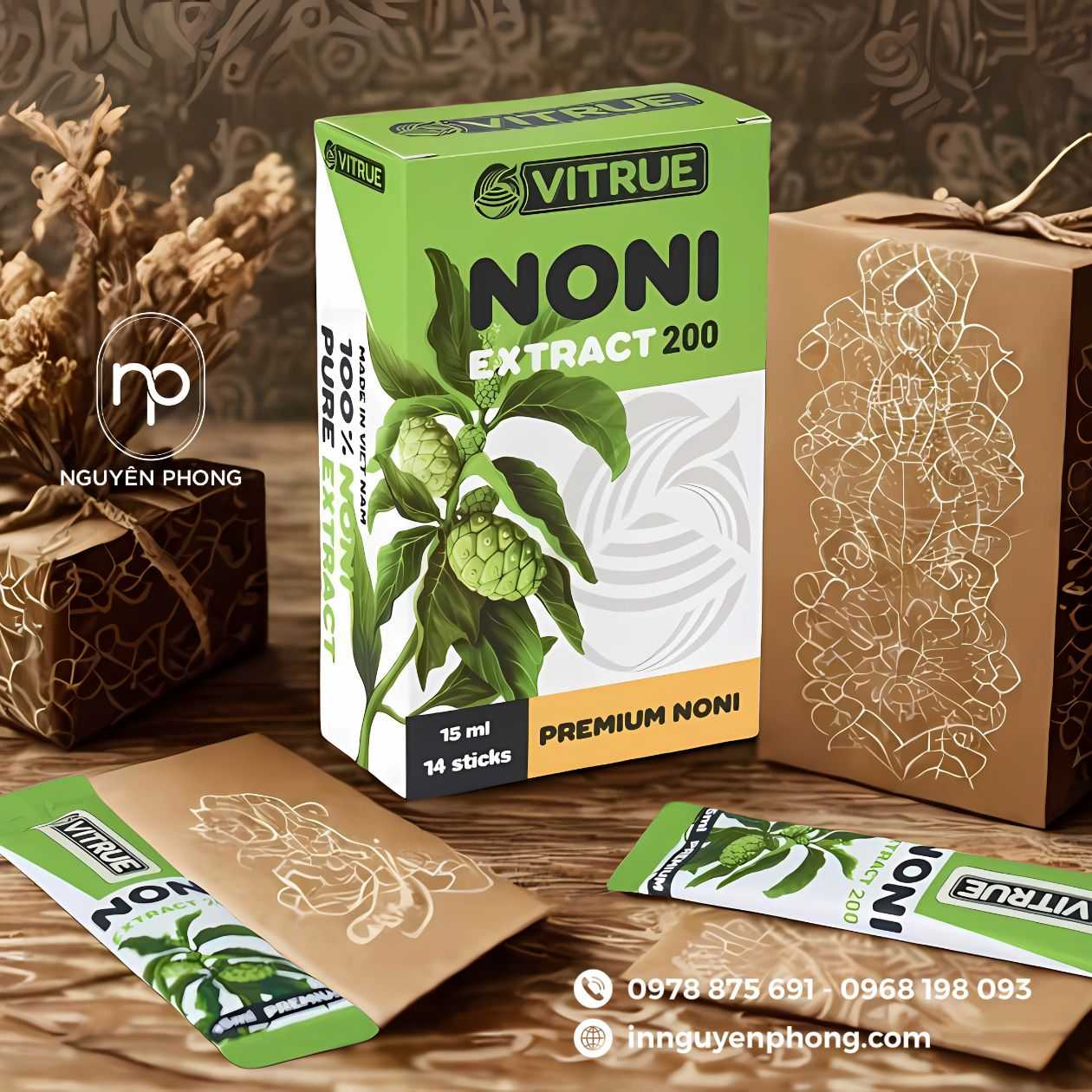 hộp đựng thuốc từ trái nhàu